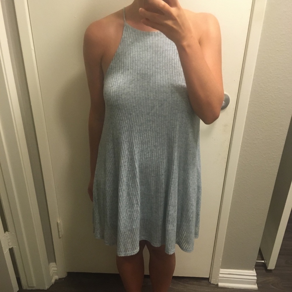 Lazy Sundays Light Blue Halter Mini Dress - Picture 6 of 6
